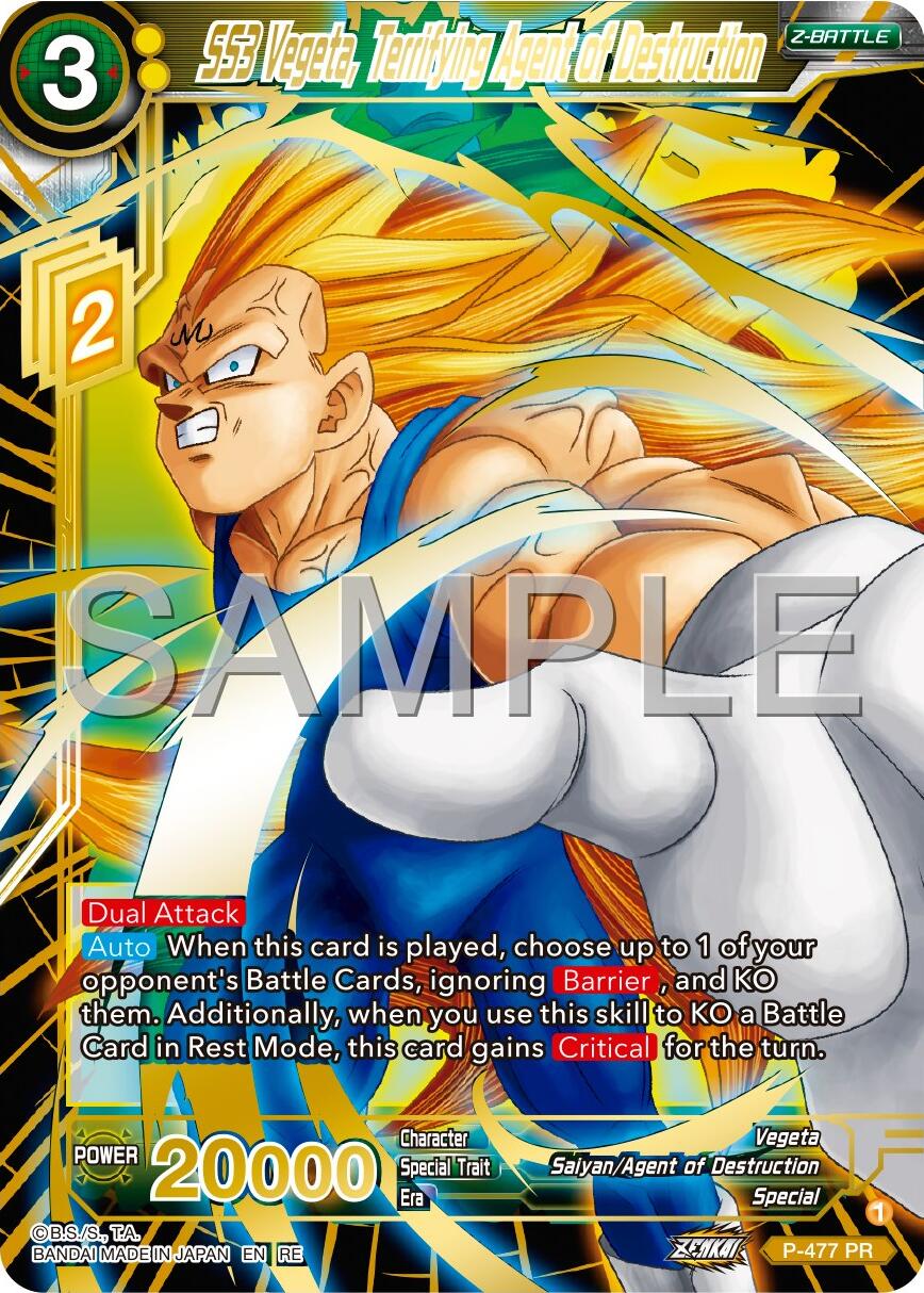 SS3 Vegeta, Terrifying Agent of Destruction (Reprint) (P-477) [Premium 7th Anniversary Box 2024] | Devastation Store