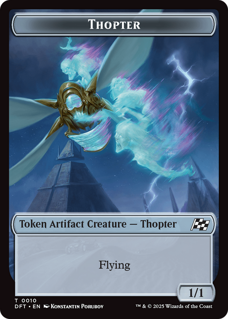 Golem (0014) // Thopter (0010) Double-Sided Token [Aetherdrift Tokens] | Devastation Store