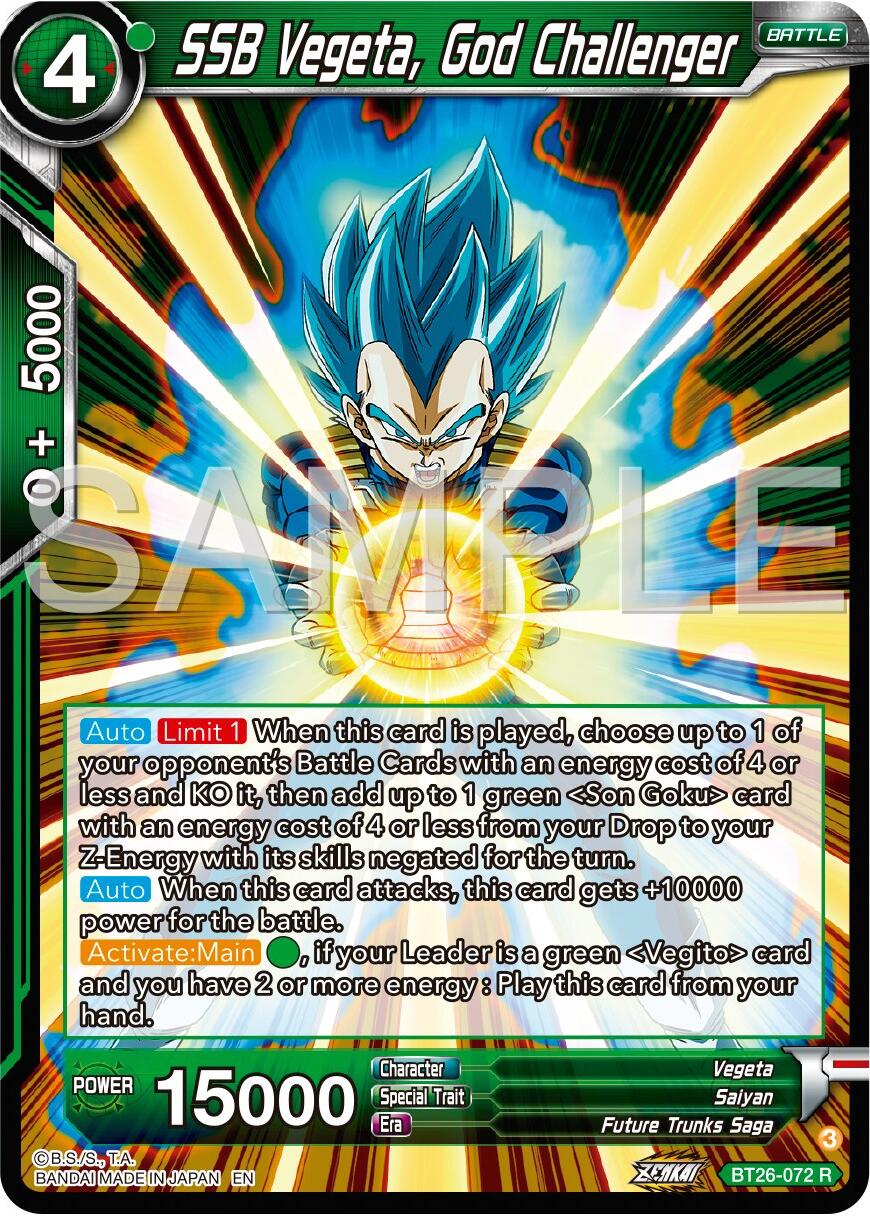 SSB Vegeta, God Challenger (BT26-072) [Ultimate Advent] | Devastation Store