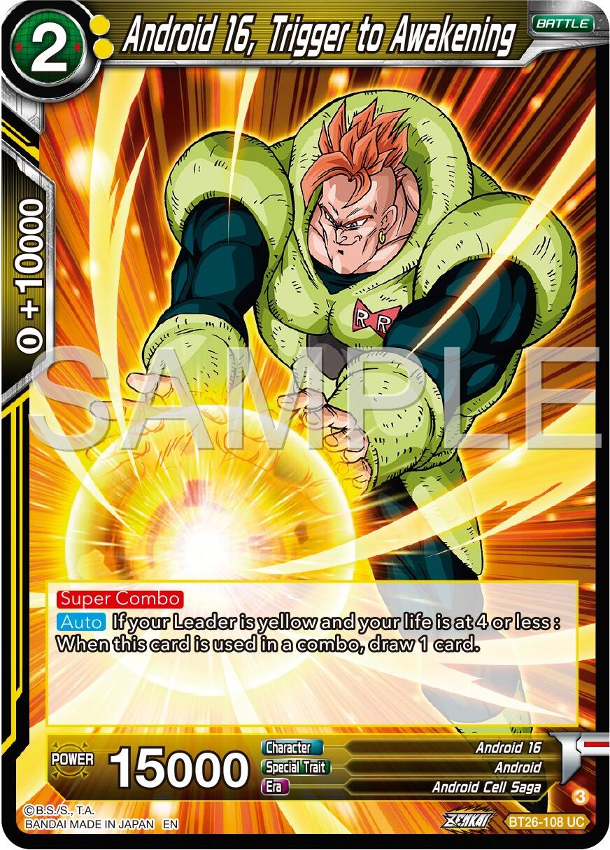 Android 16, Trigger to Awakening (BT26-108) [Ultimate Advent] | Devastation Store