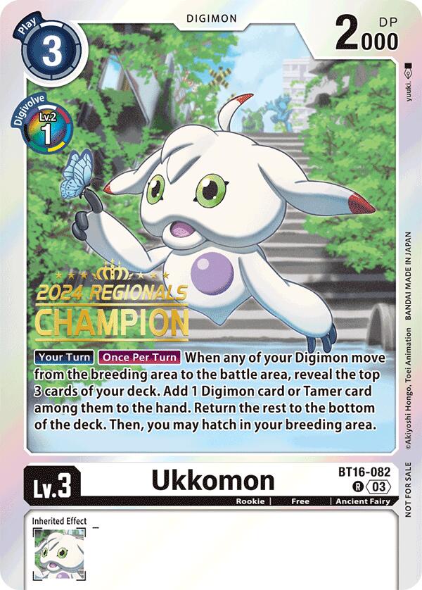 Ukkomon [BT16-082] (2024 Regionals Champion) [Beginning Observer] | Devastation Store