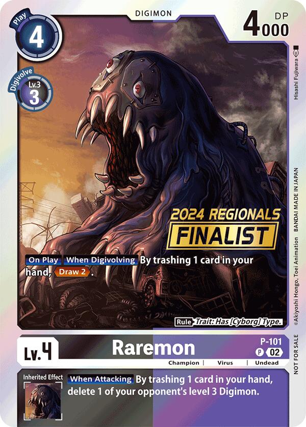 Raremon [P-101] - P-101 (2024 Regionals Finalist) [Digimon Promotion Cards] | Devastation Store