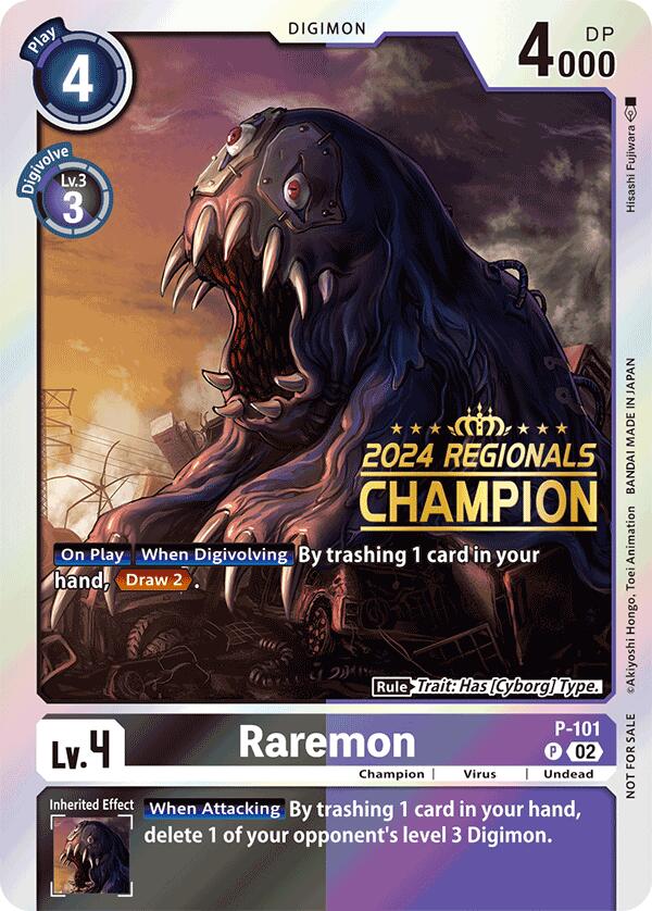 Raremon [P-101] - P-101 (2024 Regionals Champion) [Digimon Promotion Cards] | Devastation Store