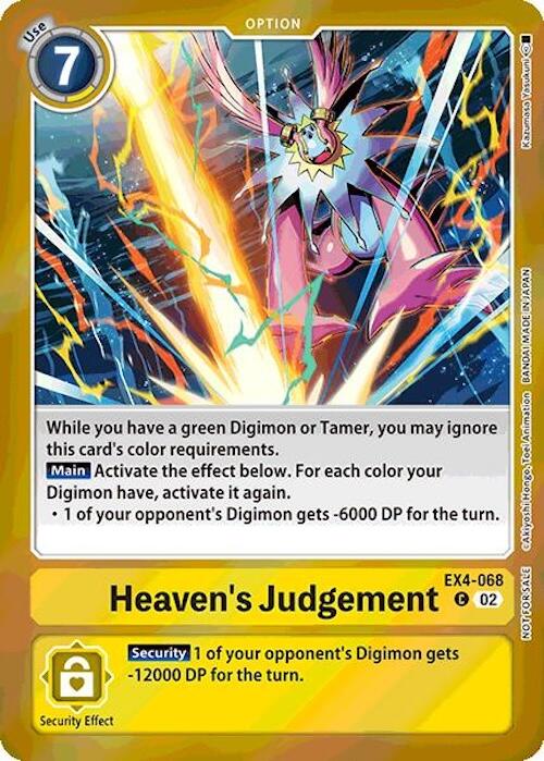 Heaven's Judgement [EX4-068] (Event Pack 7) [Alternative Being Booster] | Devastation Store