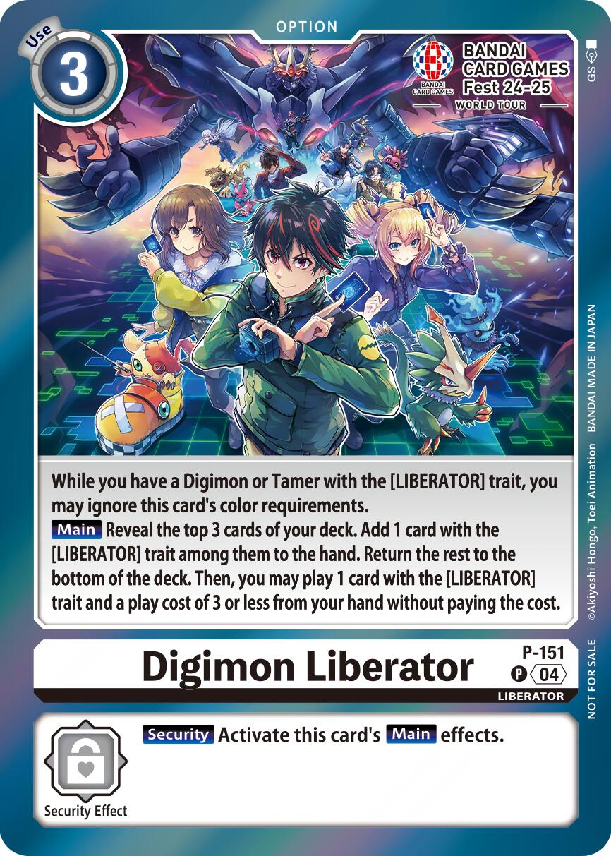 Digimon Liberator [P-151] - P-151 (BANDAI Card Games Fest 24-25 World Tour) [Digimon Promotion Cards] | Devastation Store