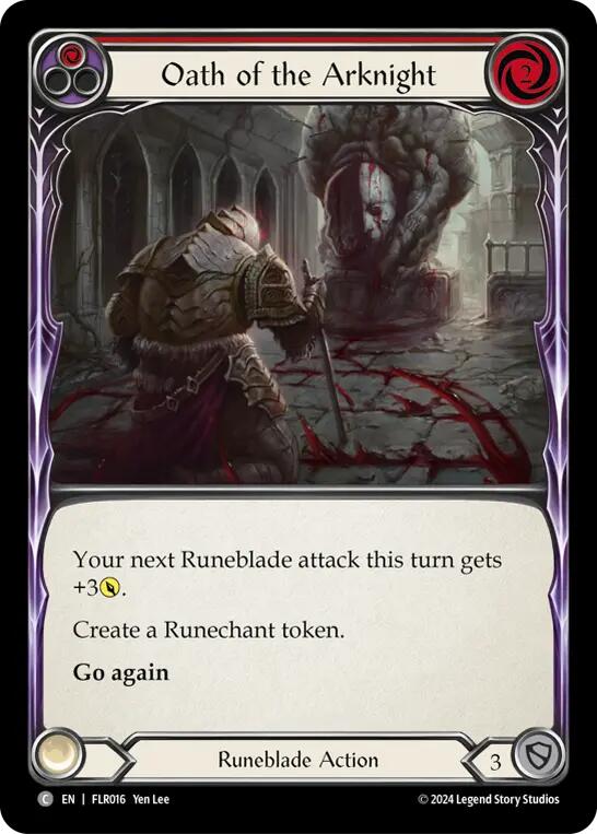 Oath of the Arknight (Red) [FLR016] (Rosetta Florian Blitz Deck) | Devastation Store