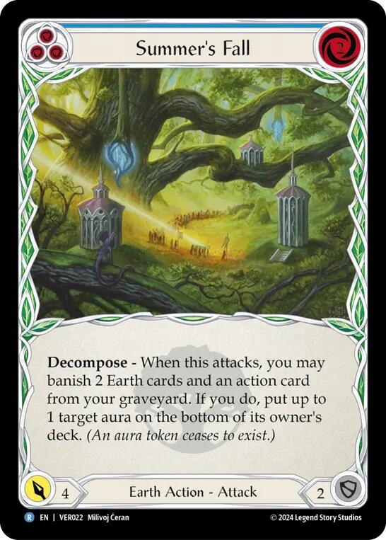 Summer's Fall (Blue) [VER022] (Rosetta Verdance Blitz Deck) | Devastation Store