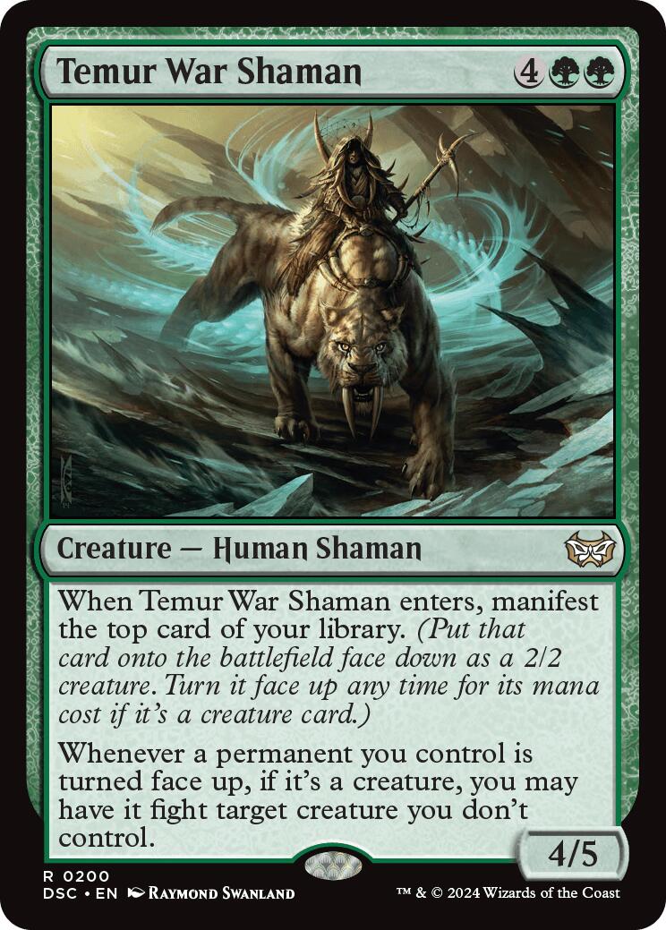 Temur War Shaman [Duskmourn: House of Horror Commander] | Devastation Store