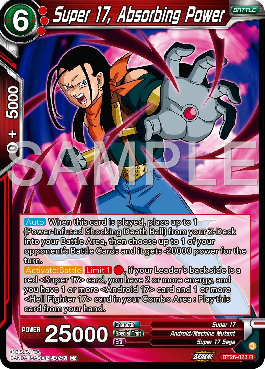 Super 17, Absorbing Power (BT26-023) [Ultimate Advent] | Devastation Store