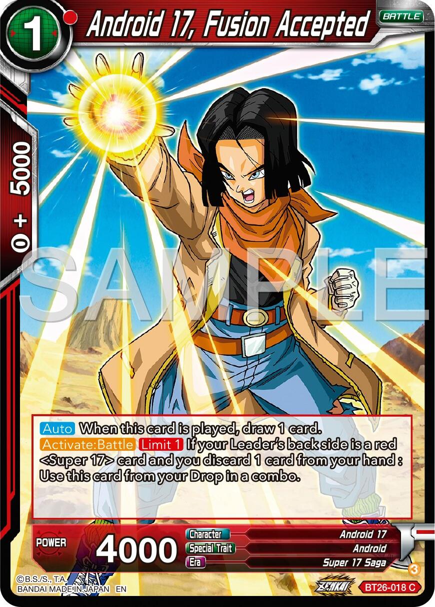 Android 17, Fusion Accepted (BT26-018) [Ultimate Advent] | Devastation Store