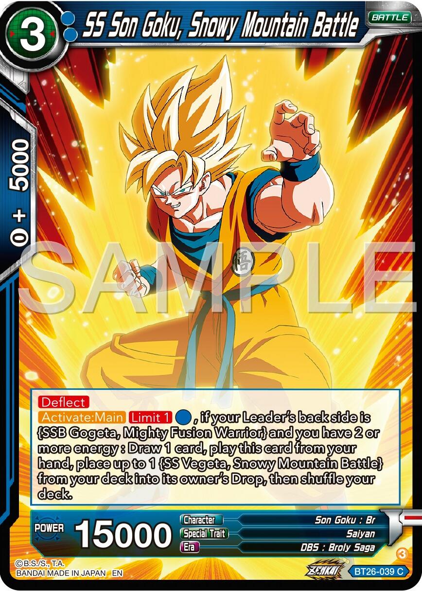 SS Son Goku, Snowy Mountain Battle (BT26-039) [Ultimate Advent] | Devastation Store