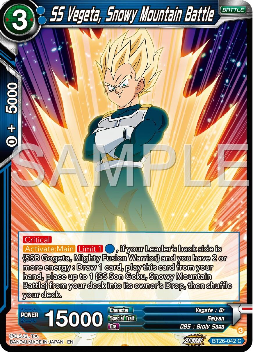 SS Vegeta, Snowy Mountain Battle (BT26-042) [Ultimate Advent] | Devastation Store