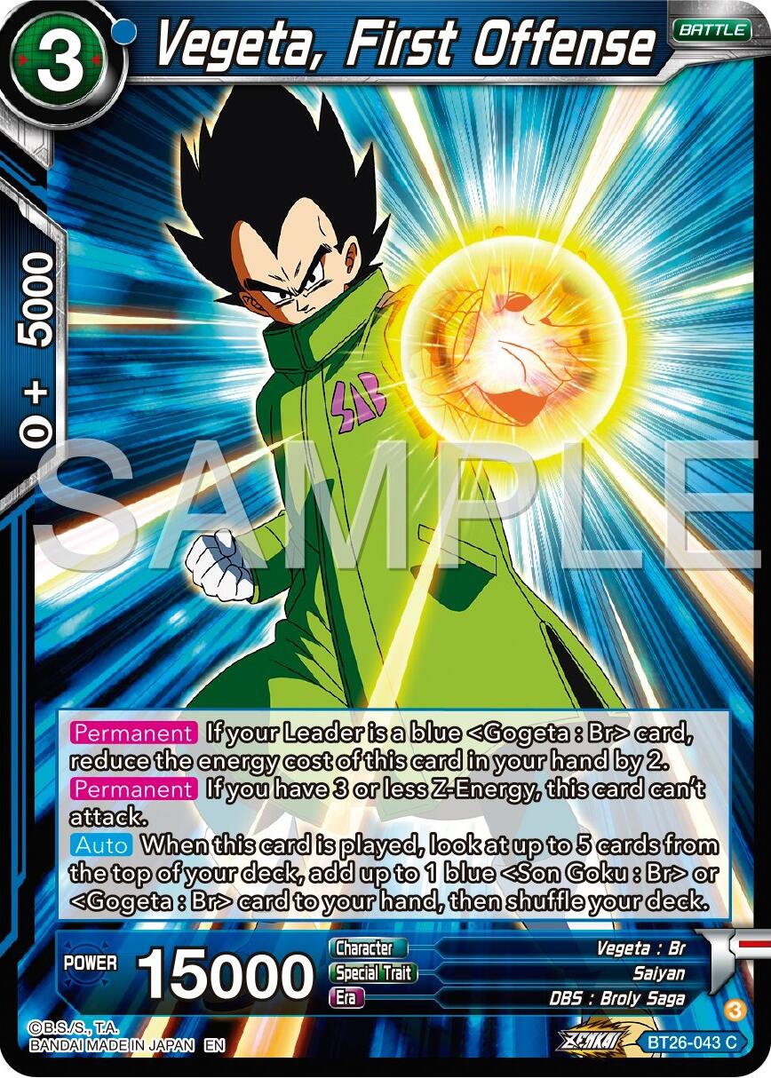 Vegeta, First Offense (BT26-043) [Ultimate Advent] | Devastation Store