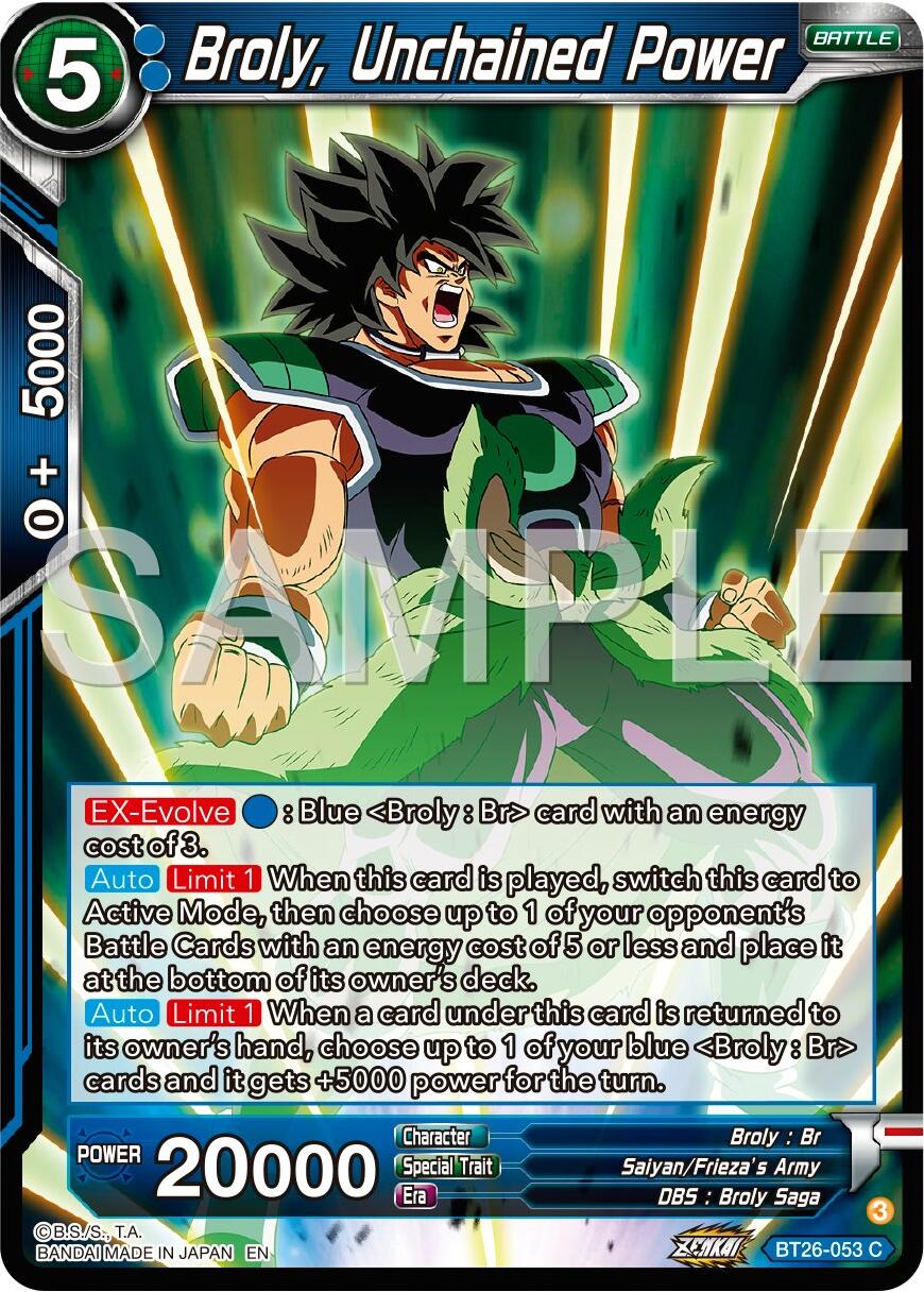 Broly, Unchained Power (BT26-053) [Ultimate Advent] | Devastation Store