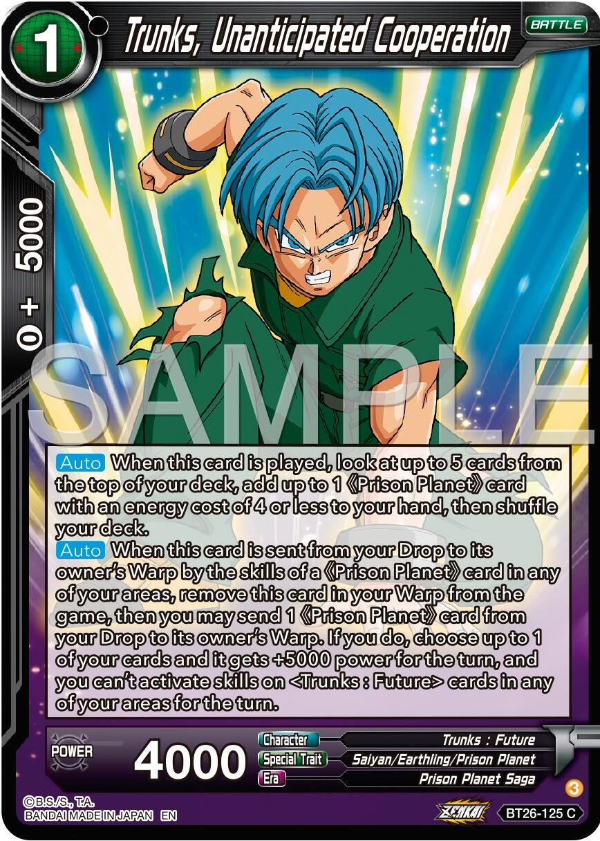 Trunks, Unanticipated Cooperation (BT26-125) [Ultimate Advent] | Devastation Store