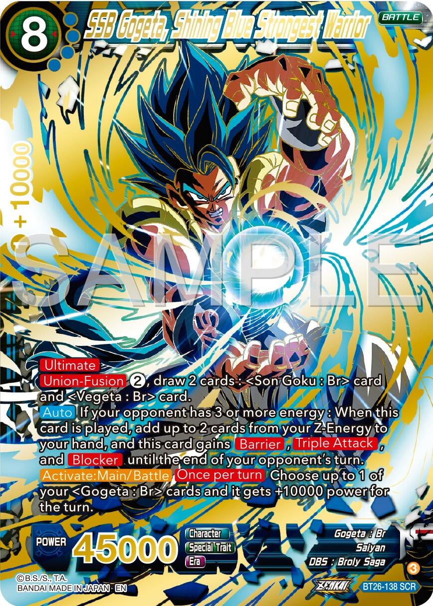 SSB Gogeta, Shining Blue Strongest Warrior (BT26-138) [Ultimate Advent] | Devastation Store