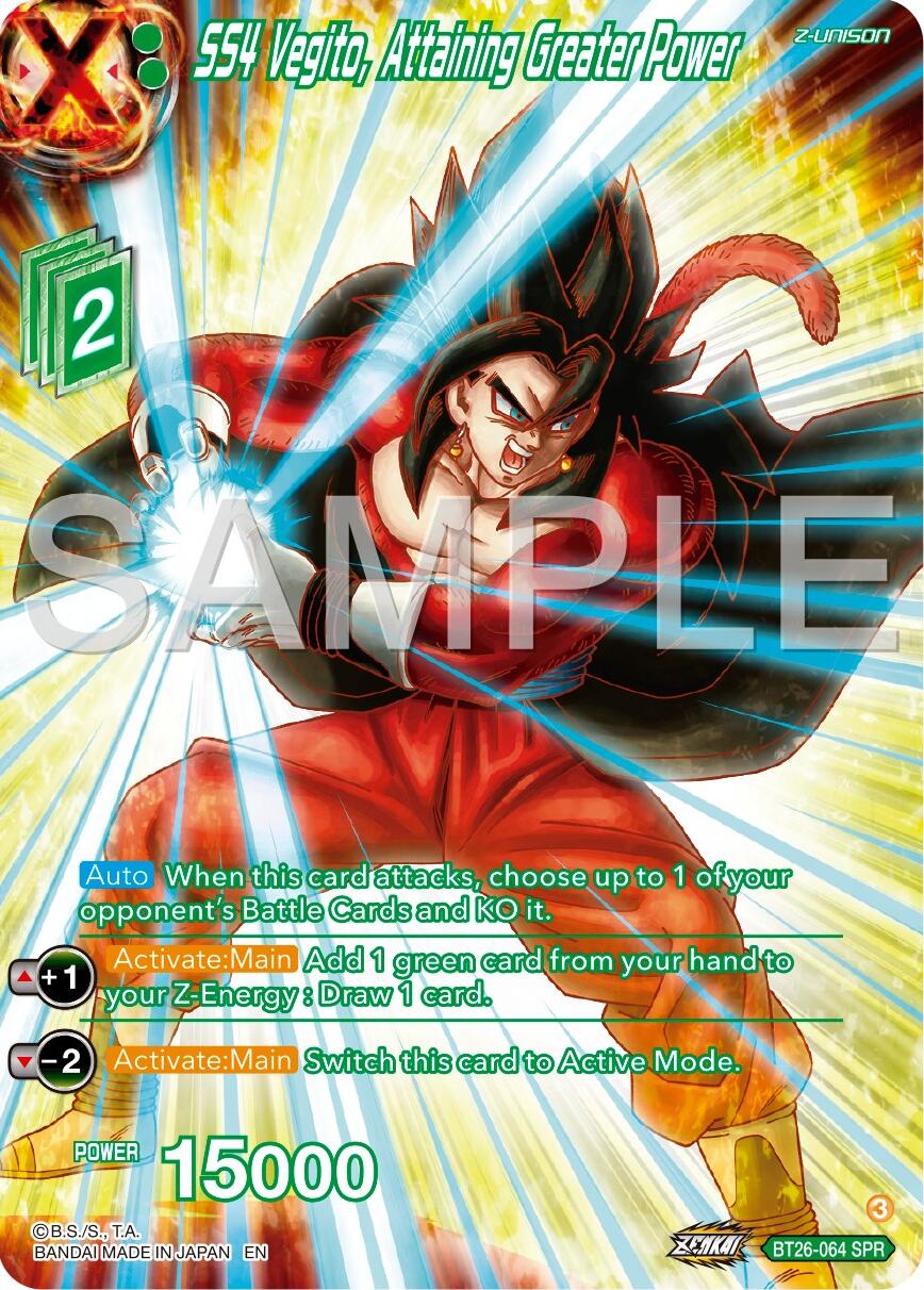 SS4 Vegito, Attaining Greater Power (SPR) (BT26-064) [Ultimate Advent] | Devastation Store