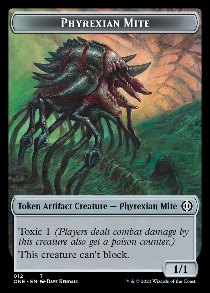 Rebel // Phyrexian Mite (012) Double-Sided Token [Phyrexia: All Will Be One Tokens] | Devastation Store