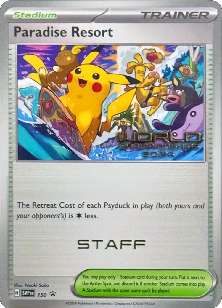 Paradise Resort (150) (World Championships 2024) (Staff) [Scarlet & Violet: Black Star Promos] | Devastation Store