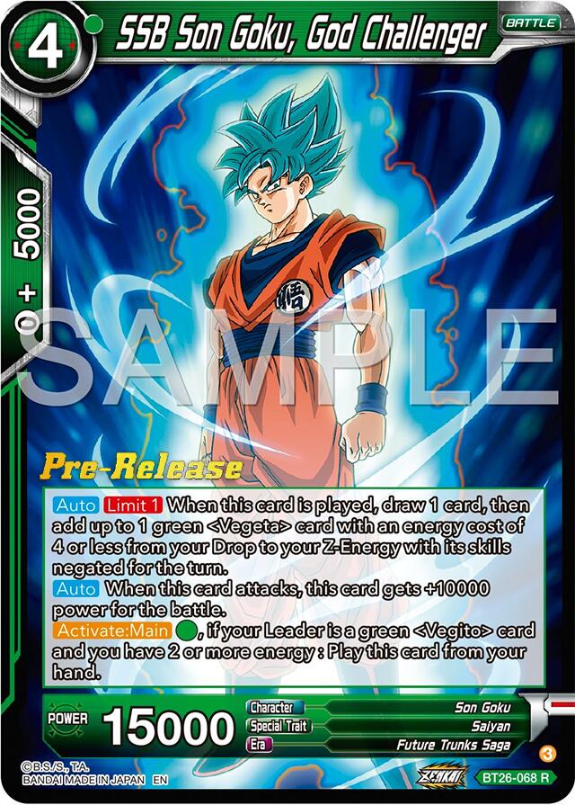 SSB Son Goku, God Challenger (BT26-068) [Ultimate Advent Prerelease Promos] | Devastation Store