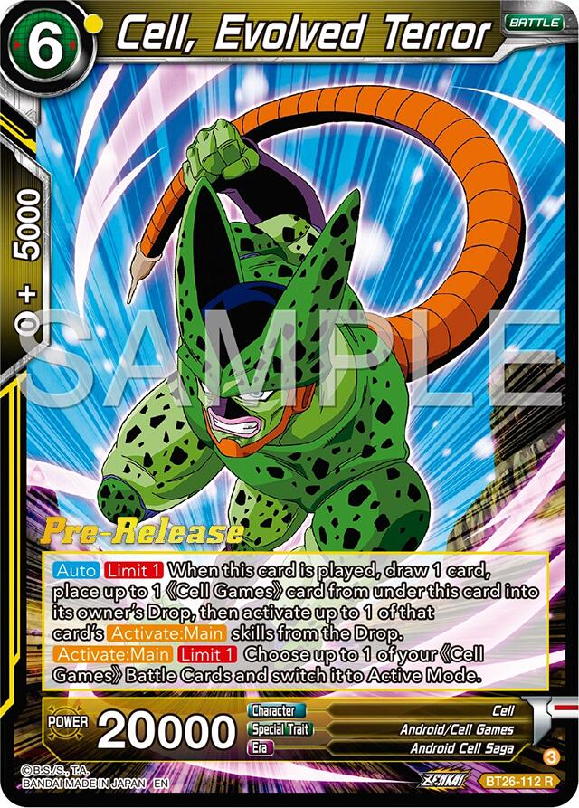 Cell, Evolved Terror (BT26-112) [Ultimate Advent Prerelease Promos] | Devastation Store