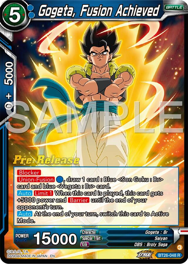 Gogeta, Fusion Achieved (BT26-048) [Ultimate Advent Prerelease Promos] | Devastation Store