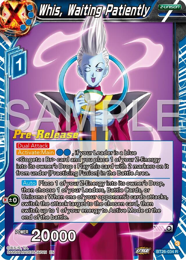 Whis, Waiting Patiently (BT26-034) [Ultimate Advent Prerelease Promos] | Devastation Store