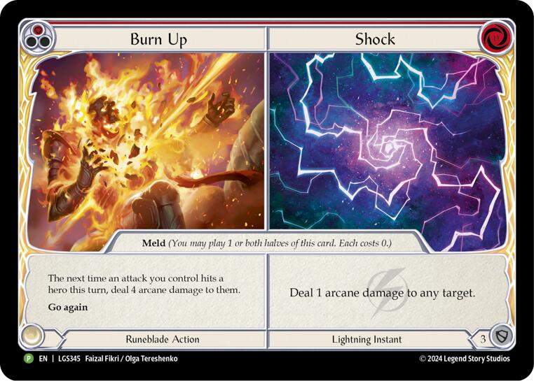 Burn Up // Shock - LGS345 [LGS345] (Promo)  Cold Foil | Devastation Store