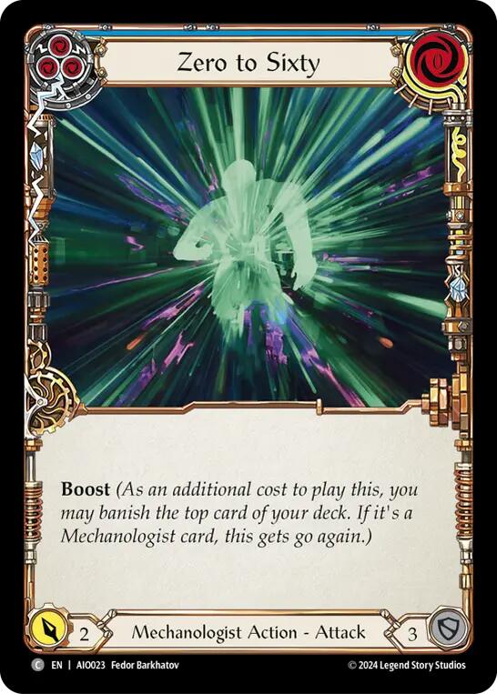 Zero to Sixty (Blue) [AIO023] (Armory Deck: Dash) | Devastation Store