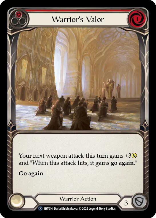 Warrior's Valor (Red) [1HT014] (History Pack 1 Dorinthea Blitz Deck) | Devastation Store