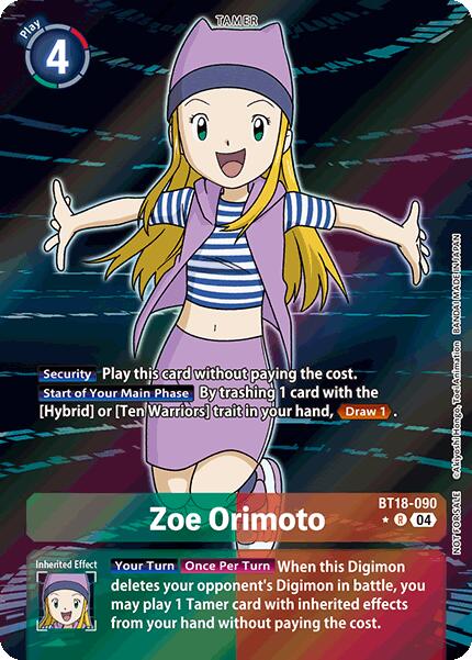 Zoe Orimoto [BT18-090] (Release Special Booster 2.0: Box Promotion Pack) [Release Special Booster 2.0] | Devastation Store