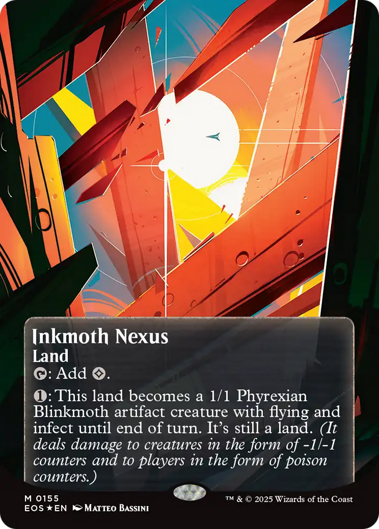 Inkmoth Nexus (0155) (Borderless) (Galaxy Foil) [Edge of Eternities: Stellar Sights] | Devastation Store