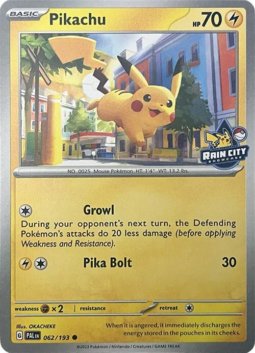 Pikachu (062/193) (Rain City Showcase) [Miscellaneous Cards] | Devastation Store