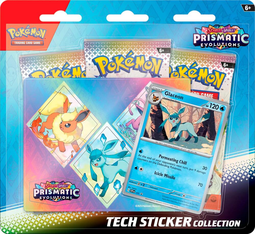Scarlet & Violet: Prismatic Evolutions Tech Sticker Collection (Glaceon) | Devastation Store