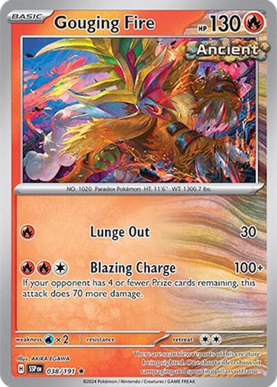 Gouging Fire (038/191) (Deck Exclusives) [Scarlet & Violet: Surging Sparks] | Devastation Store