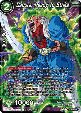 Dabura, Ready to Strike (Unison Warrior Series Boost Tournament Pack Vol. 7) (P-374) [Tournament Promotion Cards] | Devastation Store