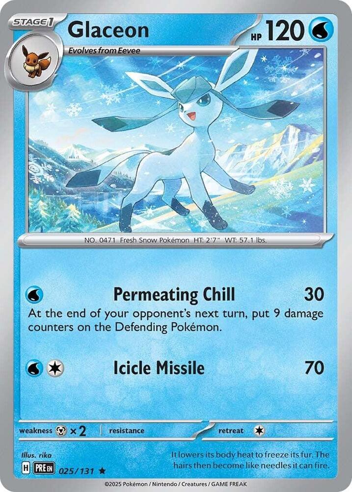 Glaceon (025/131) [Scarlet & Violet: Prismatic Evolutions] | Devastation Store