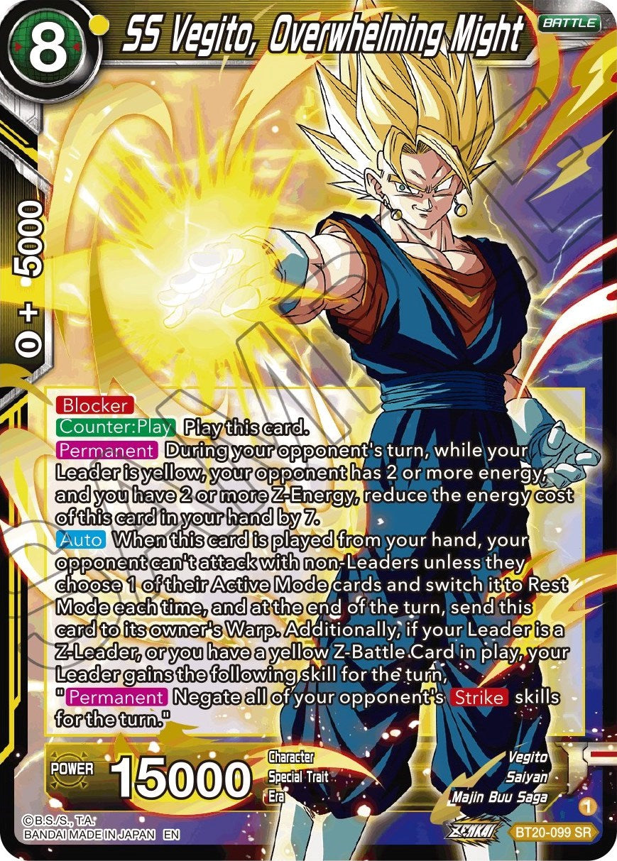 SS Vegito, Overwhelming Might (BT20-099) [Power Absorbed] | Devastation Store