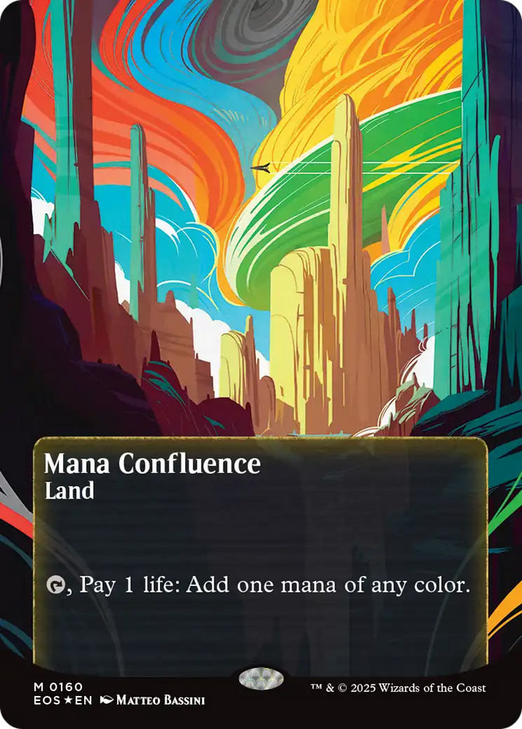 Mana Confluence (0160) (Borderless) (Galaxy Foil) [Edge of Eternities: Stellar Sights] | Devastation Store