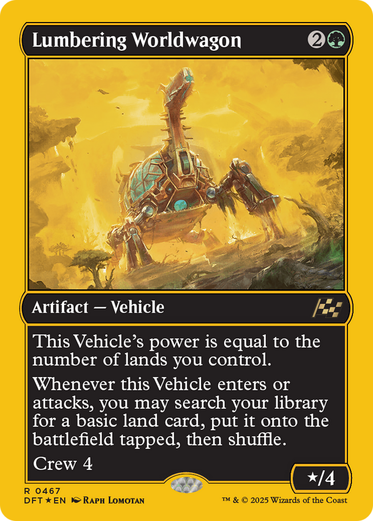 Lumbering Worldwagon (First-Place Foil) [Aetherdrift] | Devastation Store