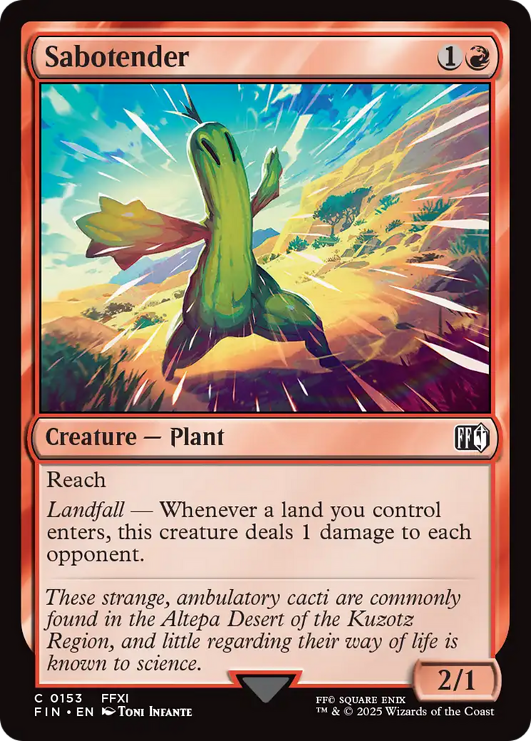 Sabotender [FINAL FANTASY] | Devastation Store