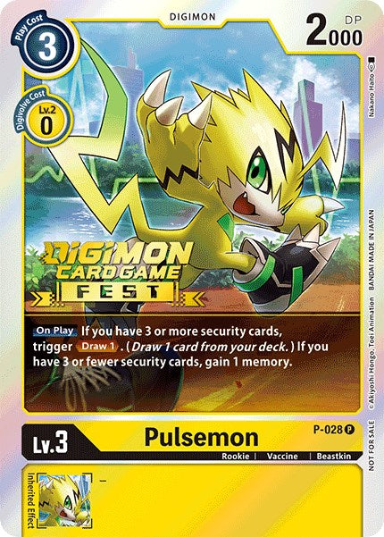Pulsemon [P-028] (Digimon Card Game Fest 2022) [Promotional Cards] | Devastation Store