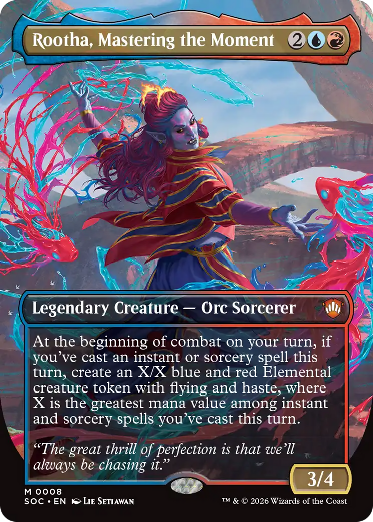 Rootha, Mastering the Moment (Borderless) [Secrets of Strixhaven Commander] | Devastation Store