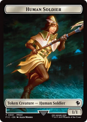 Human Soldier // Hero (0032) Double-Sided Token (Surge Foil) [FINAL FANTASY Commander Tokens] | Devastation Store