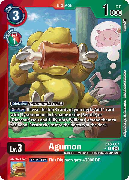 Agumon [EX8-007] - EX8-007 (Limited Foil) [Chain of Liberation] | Devastation Store