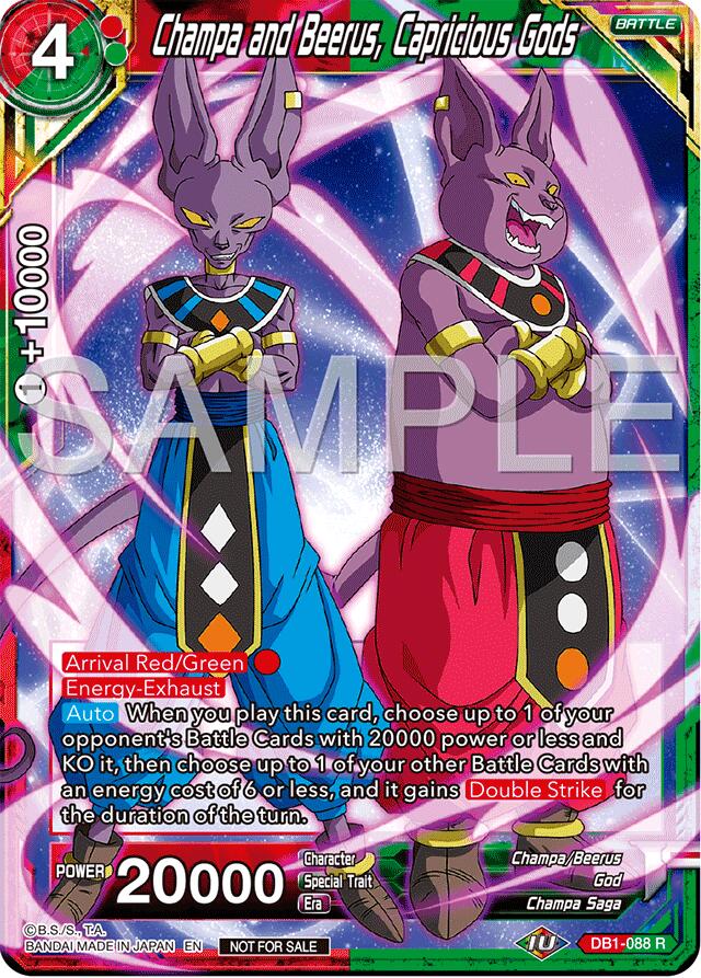 Champa and Beerus, Capricious Gods (Championship 2024 Finals Pack) (DB1-088) [Tournament Promotion Cards] | Devastation Store