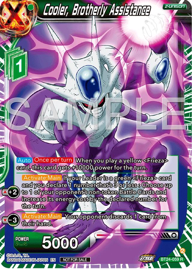 Cooler, Brotherly Assistance (Championship 2024 Finals Zenkai Pack) (BT24-059) [Tournament Promotion Cards] | Devastation Store