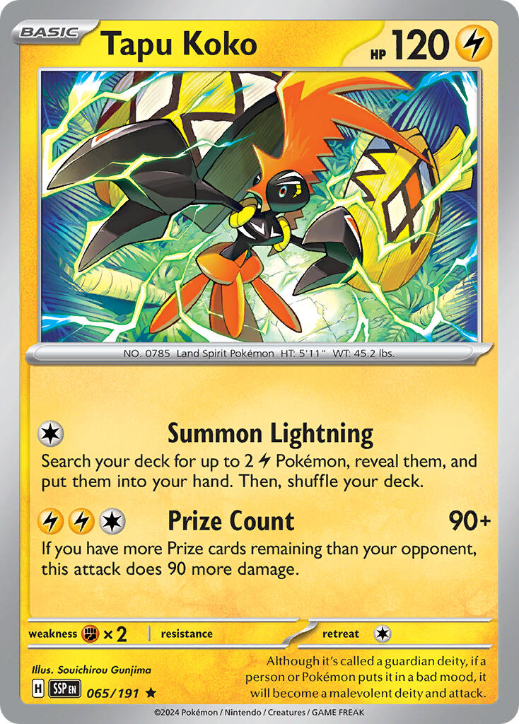 Tapu Koko (065/191) (Theme Deck Exclusive) [Scarlet & Violet: Surging Sparks] | Devastation Store