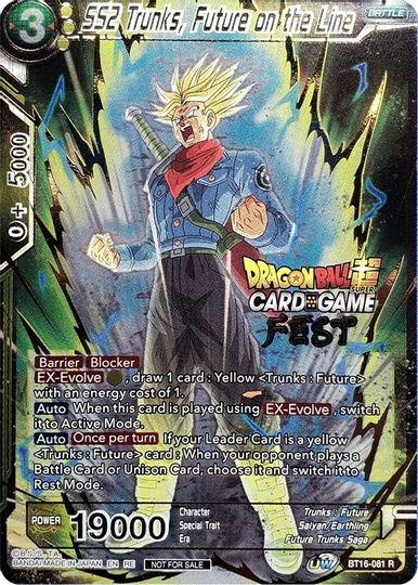 SS2 Trunks, Future on the Line (Card Game Fest 2022) (BT16-081) [Tournament Promotion Cards] | Devastation Store