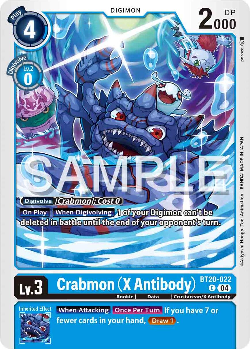 Crabmon [BT20-022] (X Antibody) [Release Special Booster Ver.2.0] | Devastation Store